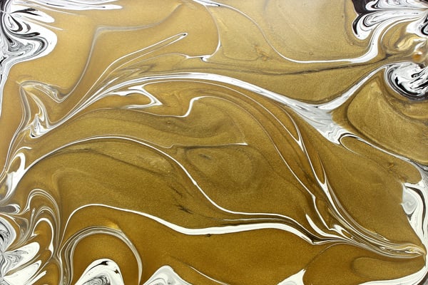 Marble ink pattern texture abstract background. black gold a